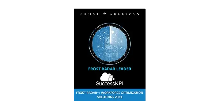 SuccessKPI Named a “Leader” in Frost & Sullivan Workforce Optimization Solutions (WFO) Radar Report 2023 
