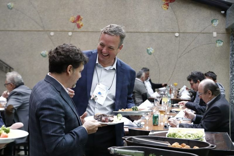 Business professionals networking